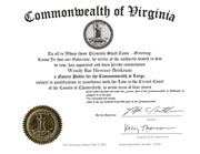 Wendy Hevener Briskman Notary Commission Certificate